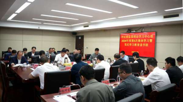 市纪委监委理论学习中心组集体学习《中国共产党纪律处分条例》